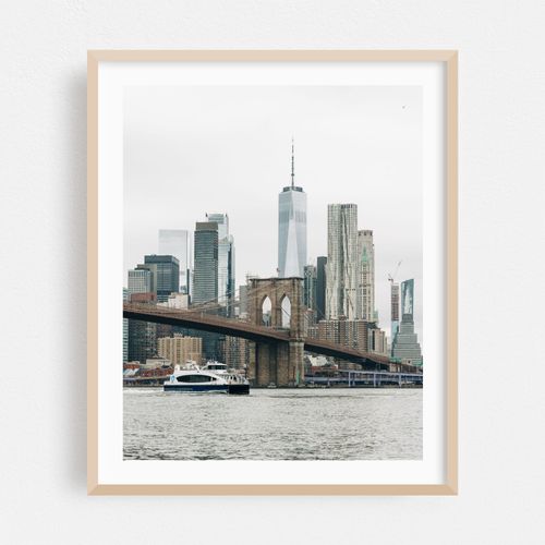 Ferry and Brooklyn Bridge 01