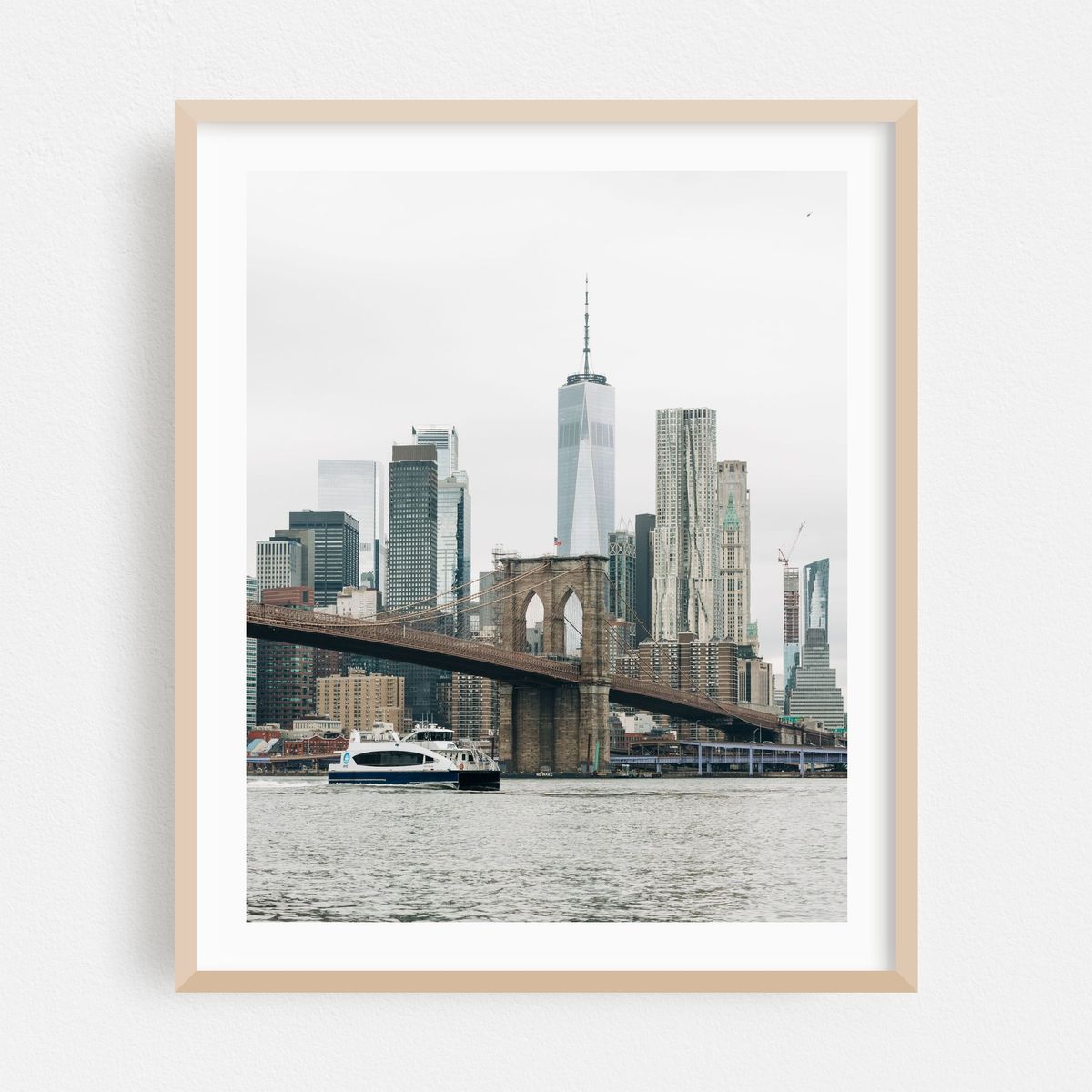 Ferry and Brooklyn Bridge 01 – image 1 of 12
