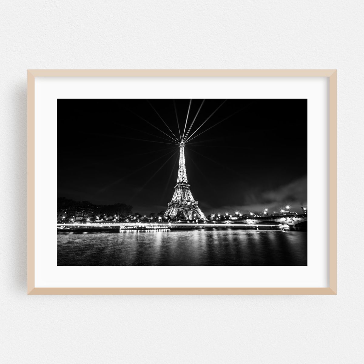 The Eiffel Tower and the Seine B&W – image 1 of 6