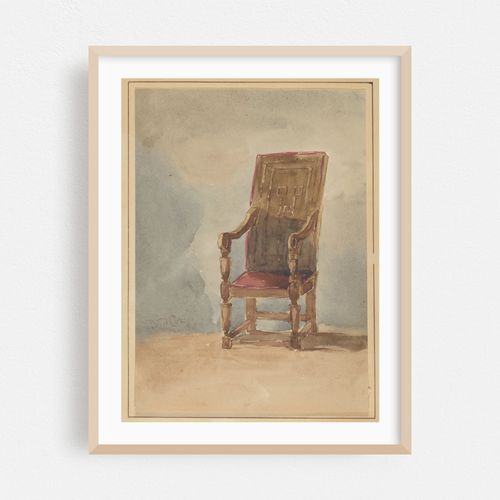 Study of an Antique Armchair (1849)