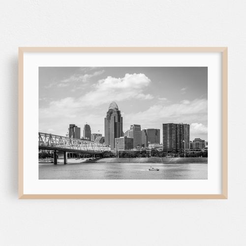The Cincinnati Skyline 02 B&W