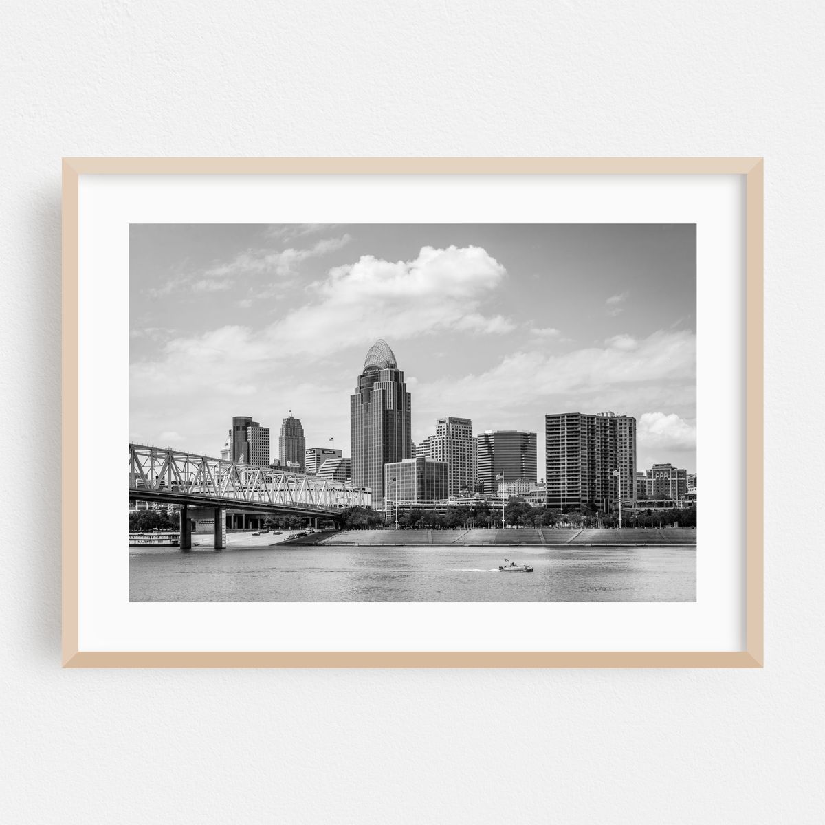 The Cincinnati Skyline 02 B&W – image 1 of 6