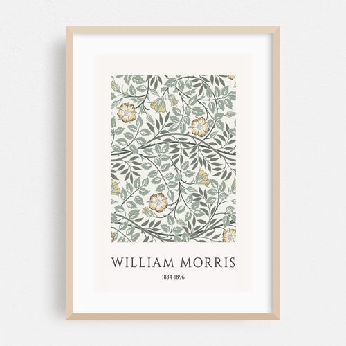 William Morris Botanical Wall Art Print — Green Nature Poster, Art Nouveau Floral Home Decor