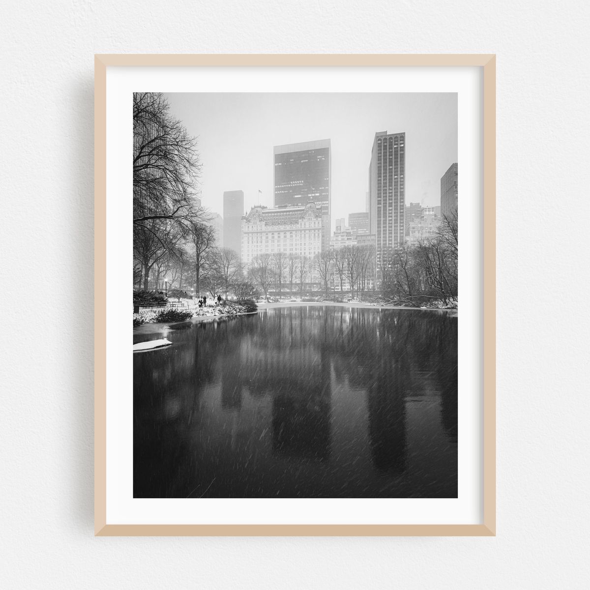 The Pond in Snow 01 B&W – image 1 of 12