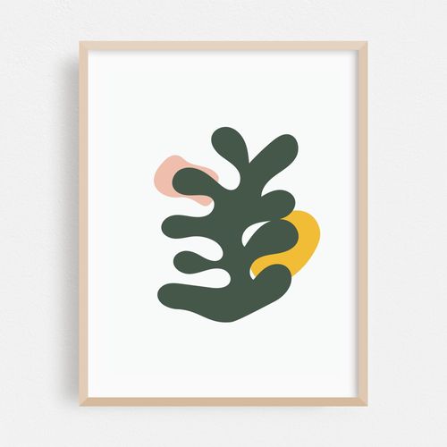 Botanical Mid Century, Geometric Wall Art