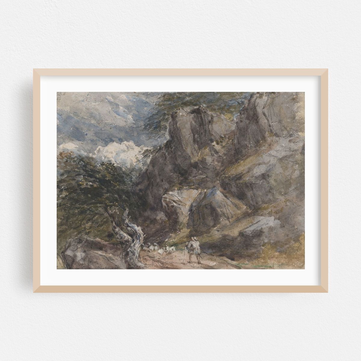 Driving Sheep in a Rocky Landscape (ca. 1846) – image 1 of 6