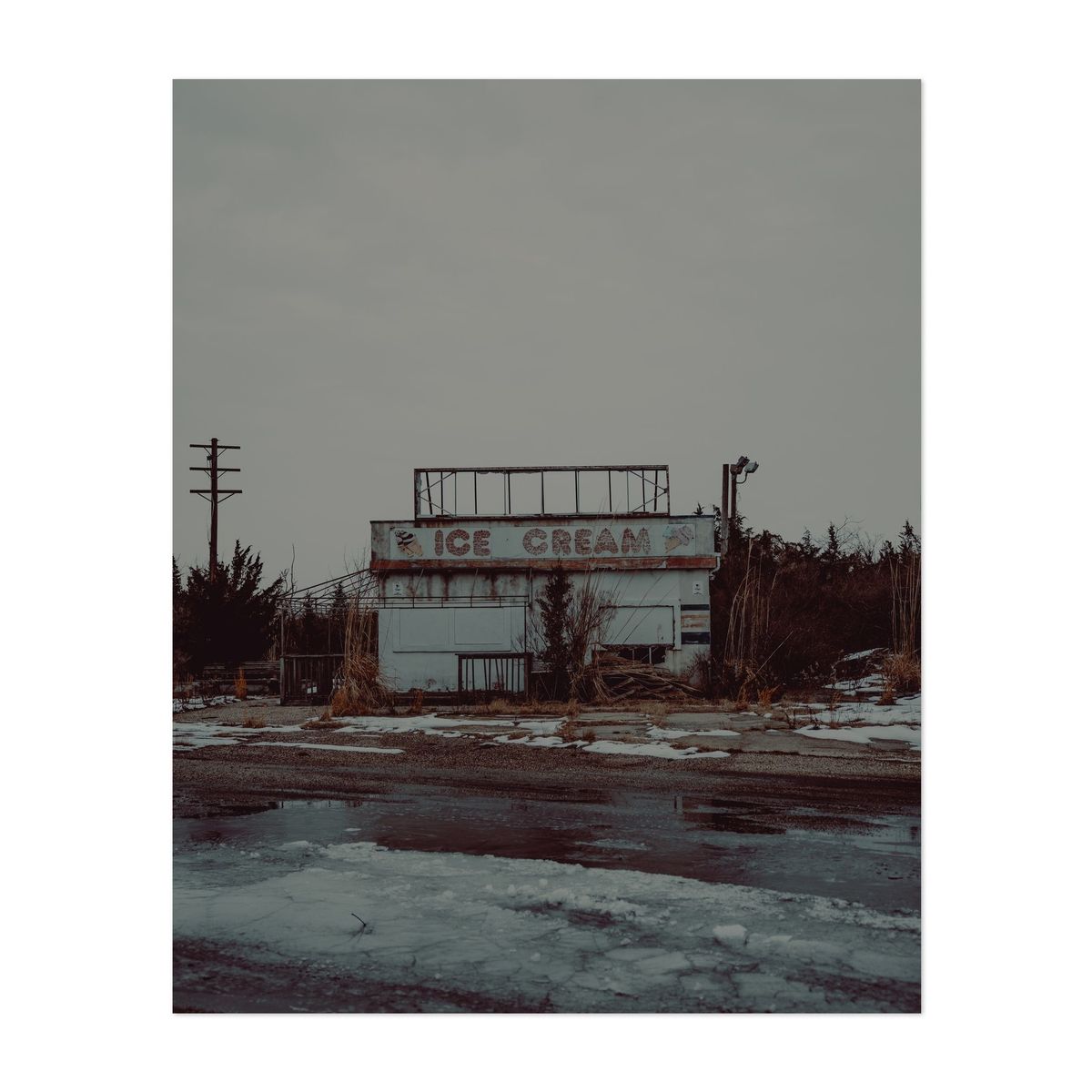 Abandoned Ice Cream Stand in Winter 01 – image 1 of 2