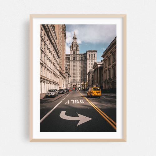 City Hall and Taxi, NYC