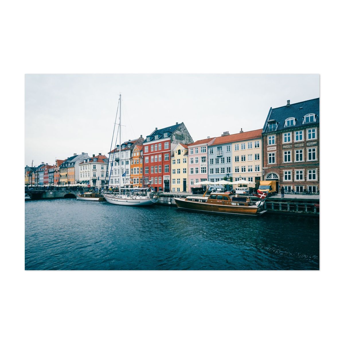 The Nyhavn Canal On the Roadside Posters, Framed Wall Art & Home Decor