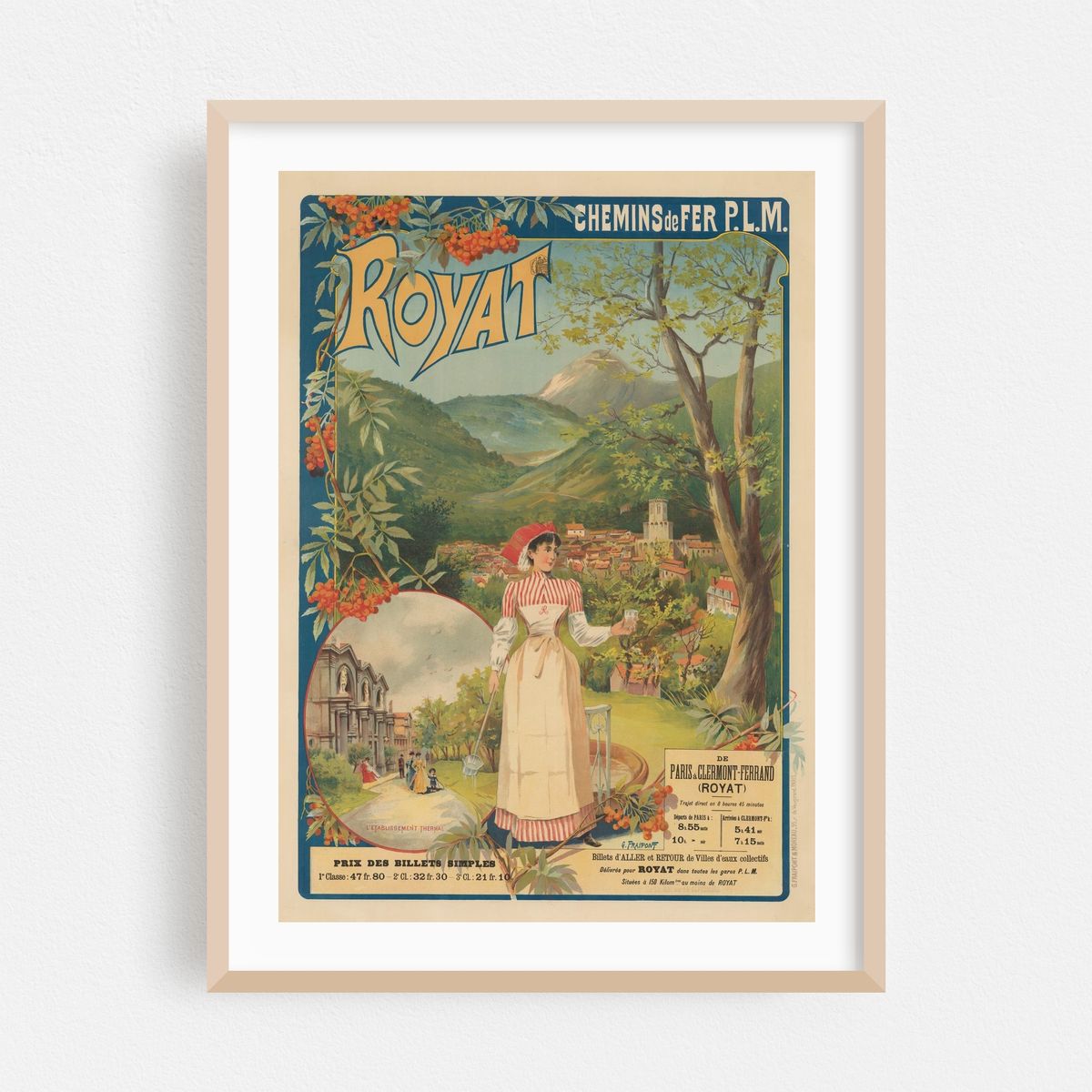 Chemins de Fer P.L.M. Royat, de Paris à Clermont-Ferrand (1890) – image 1 of 8