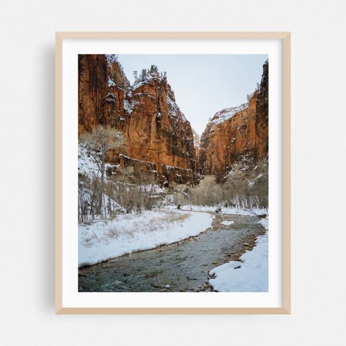Snowy Virgin River, Zion