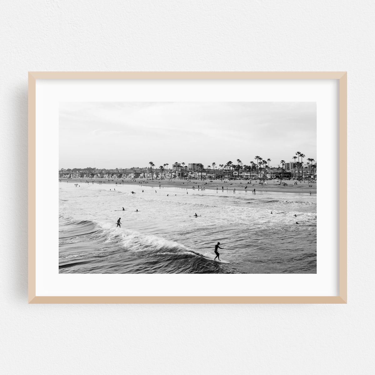 Surfing Newport Beach 01 B&W – image 1 of 9