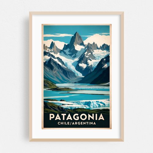 Vintage Patagonia Illustration | Wilderness-Inspired Wall Art
