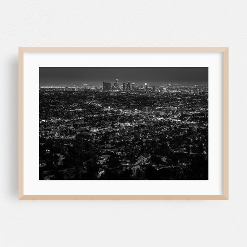 LA from Griffith Observatory 03 B&W