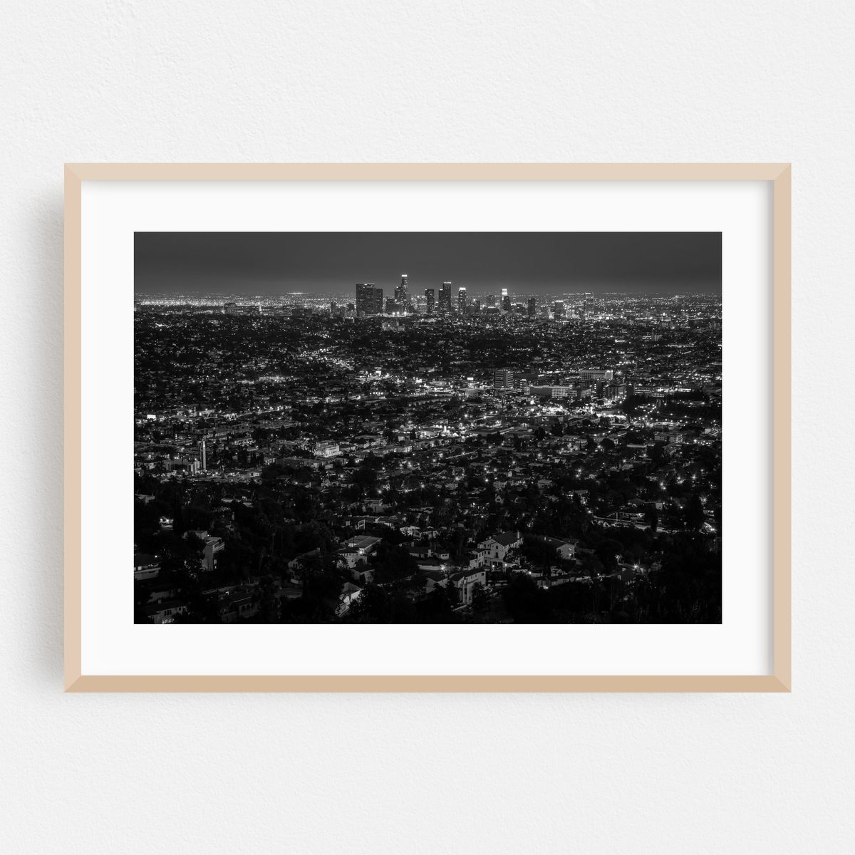 LA from Griffith Observatory 03 B&W – image 1 of 6