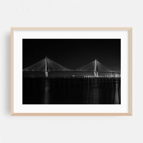 The Arthur Ravenel Bridge B&W