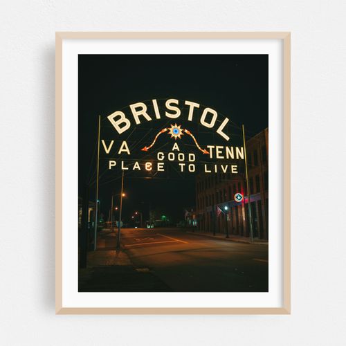 Bristol Virginia-Tennessee Slogan Sign