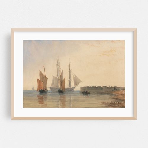 Entrance to Calais Harbour (circa 1829)