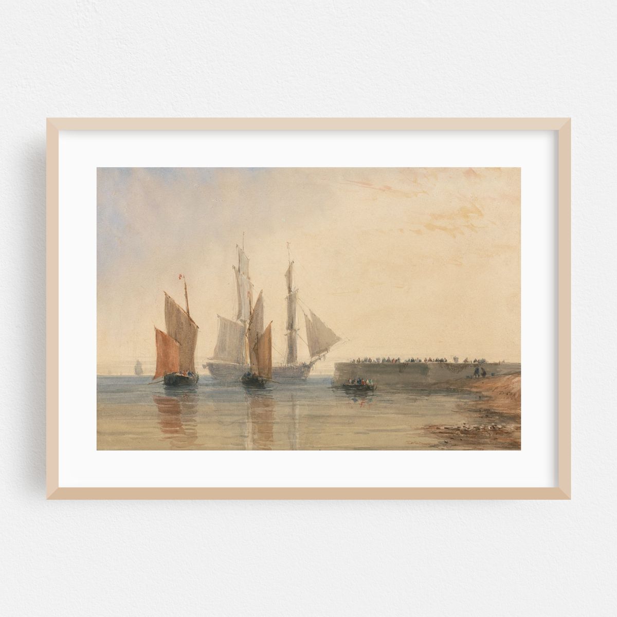 Entrance to Calais Harbour (circa 1829) – image 1 of 6