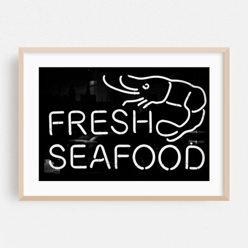 Fresh Seafood B&W