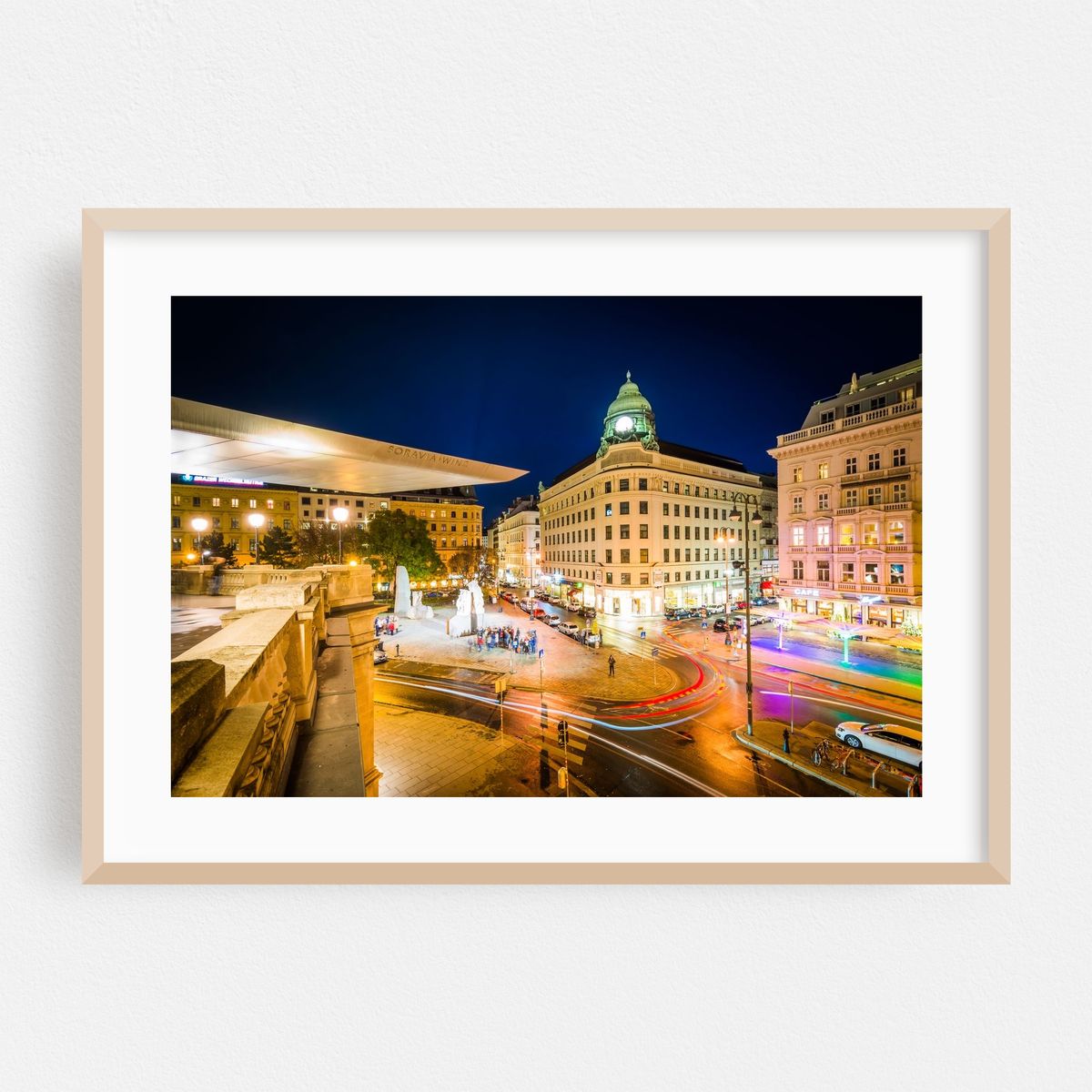 Albertinaplatz at Night – image 1 of 6