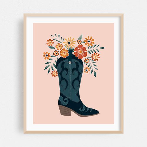 Cottagecore cowboy boot