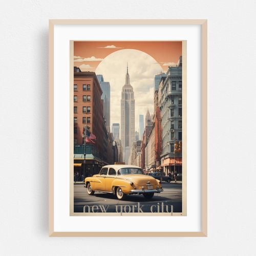 New York City Dreams: Vintage Travel Poster