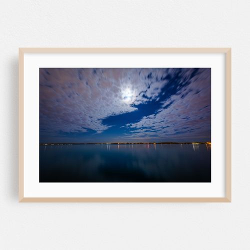 Moon over Lake Ontario