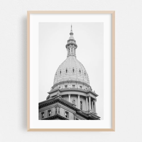 The Michigan Capitol B&W