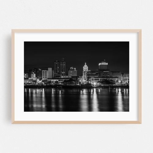 Peoria Skyline B&W
