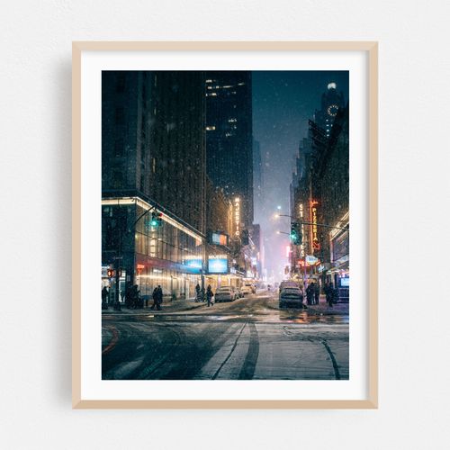Snowy 44th Street, Theater District