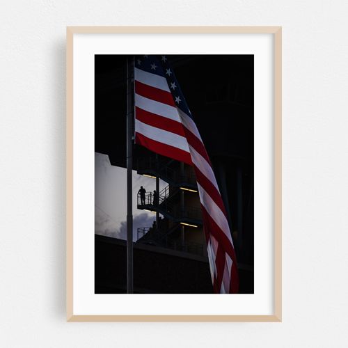 American flag and Kyle Field Football Stadium 2