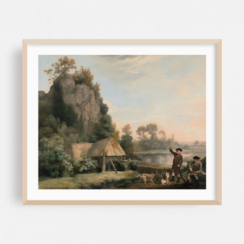 Two Gentlemen Going a Shooting, with a View of Creswell Crags, Taken on the Spot (ca. 1767)