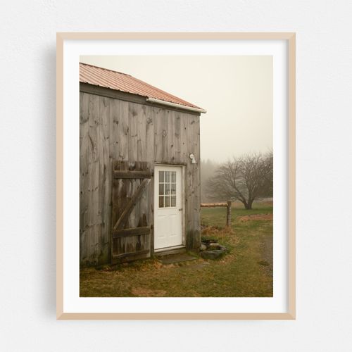 Barn in Fog, Beals Island 01