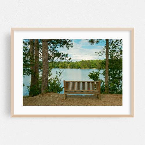 Bench at Adirondack Lake