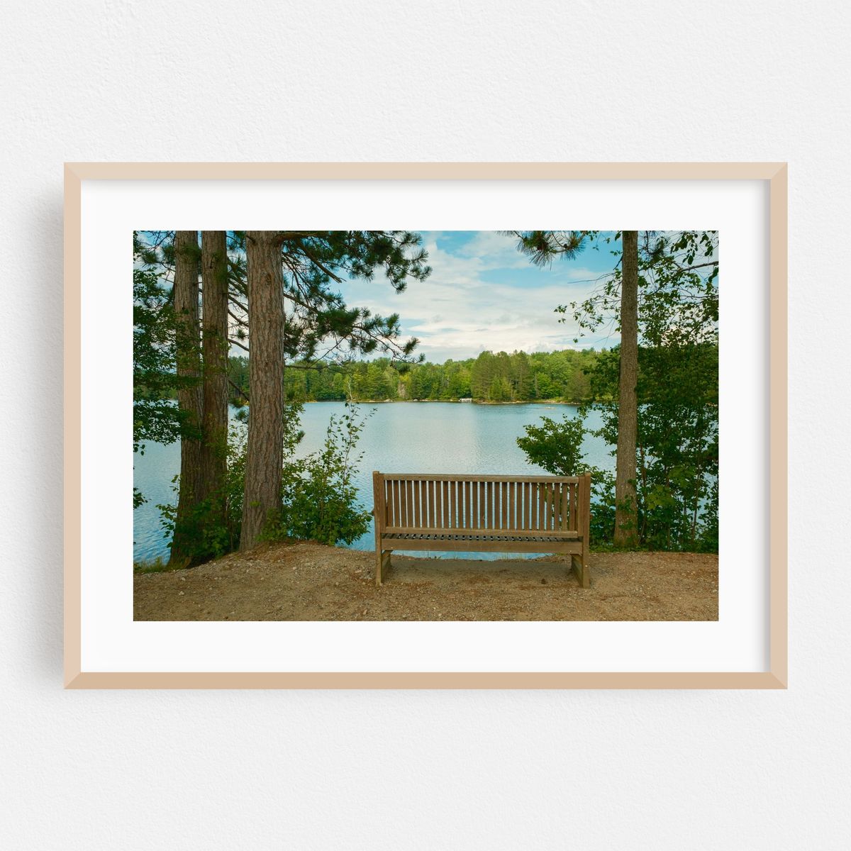 Bench at Adirondack Lake – image 1 of 6