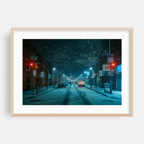 Snowy Night on South Street, Philadelphia