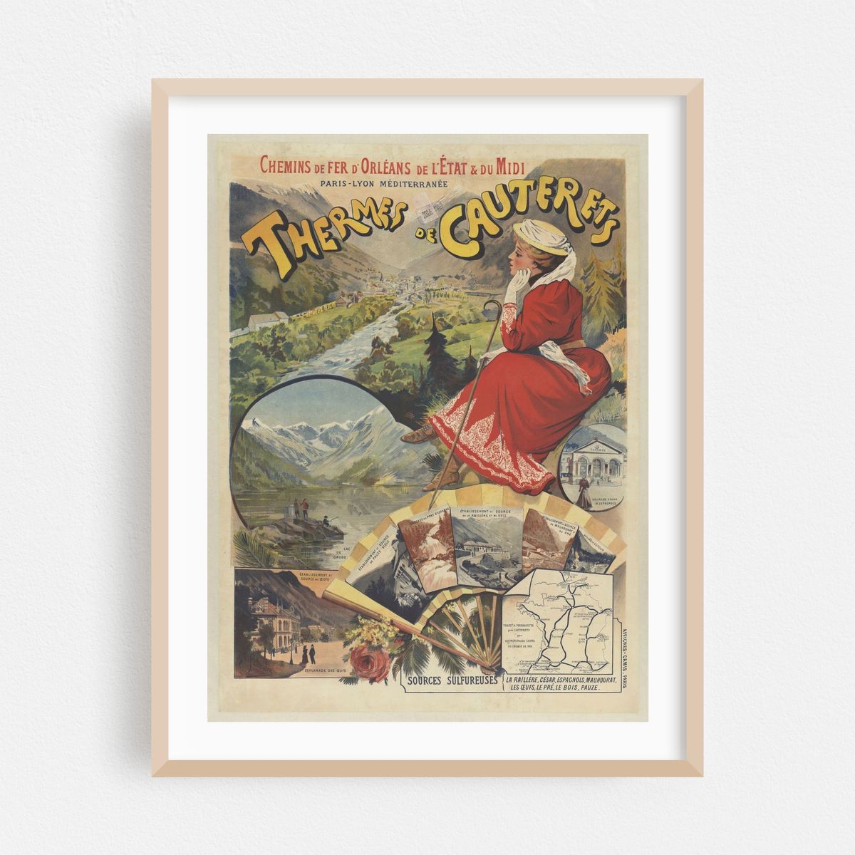 Chemins de fer d’Orléans de l’État & du Midi – Thermes de Cauterets (1900) – image 1 of 3