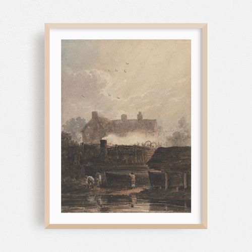 Boat Building, Dockyard at Birmingham (1800s)