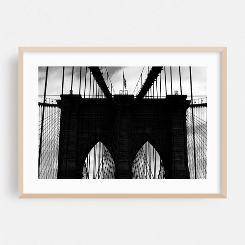 Silhouette of the Brooklyn Bridge