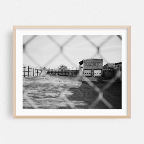 Through the Fence, East Williamsburg B&W