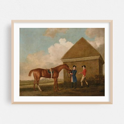 Eclipse at Newmarket with a groom and jockey (1770)