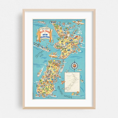 Fun map of New Zealand