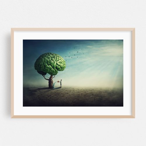 Surreal brain tree