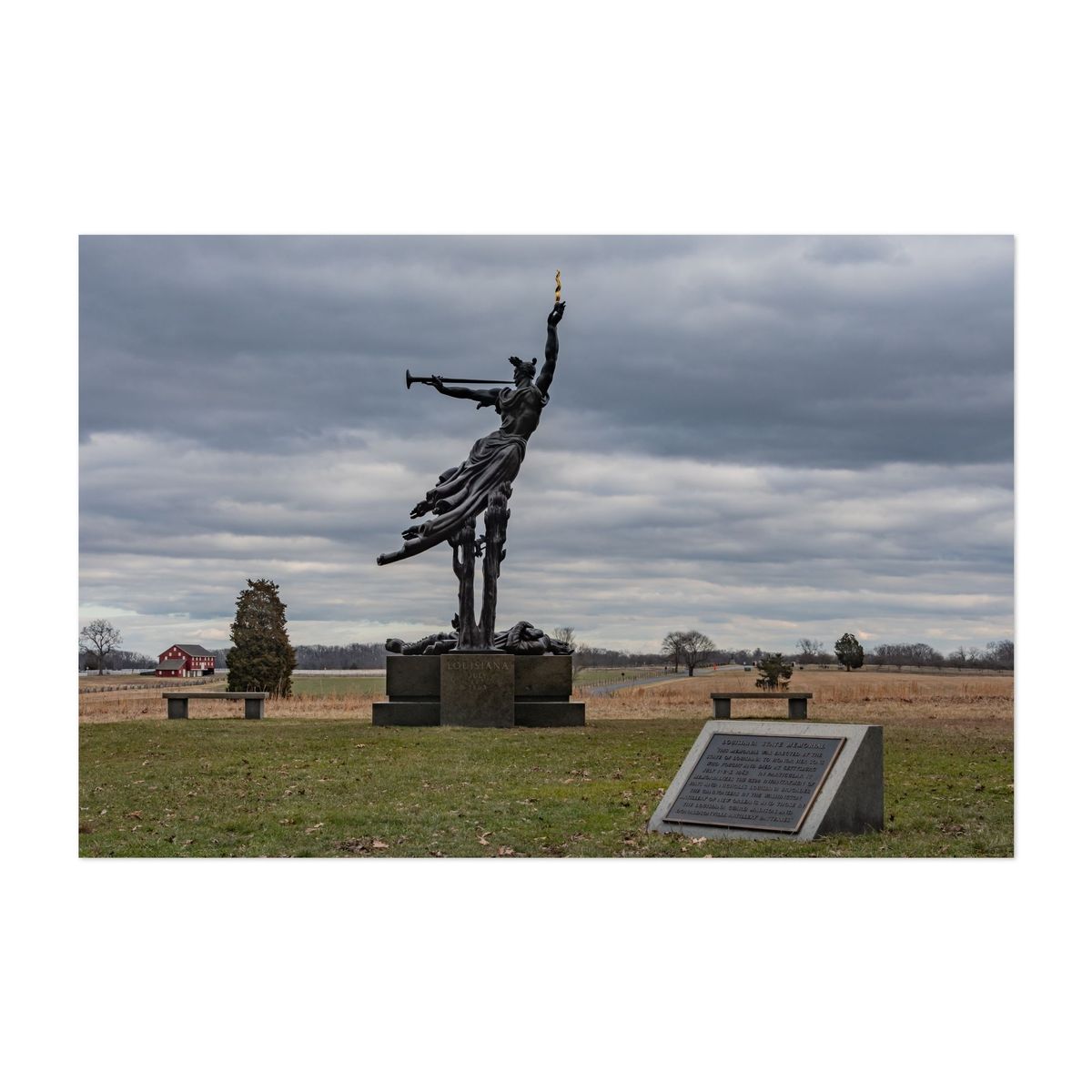 The Louisiana Monument on Confederate Avenue on as Cold Winter Day – image 1 of 2