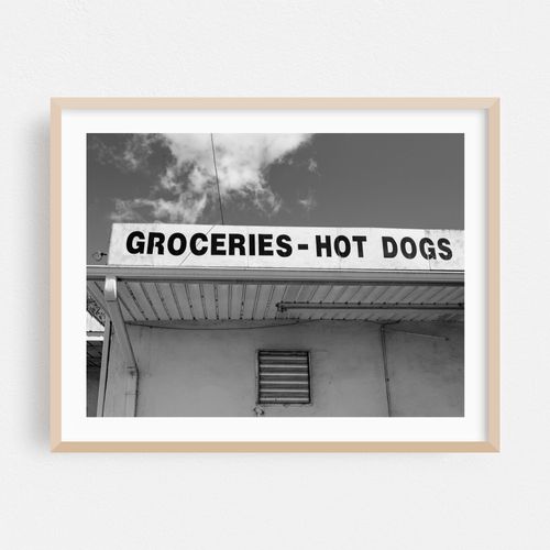 Groceries, Hot Dogs B&W