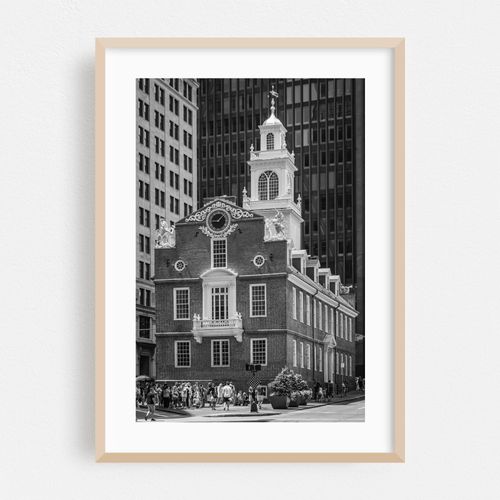 The Old State House in Boston, Massachusetts B&W