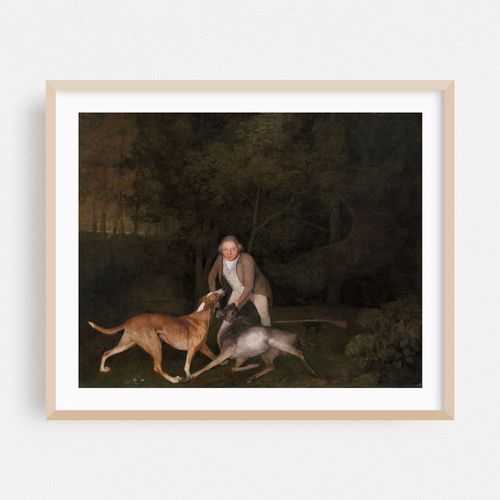 Freeman, the Earl of Clarendon’s gamekeeper, with a dying doe and hound (1800)