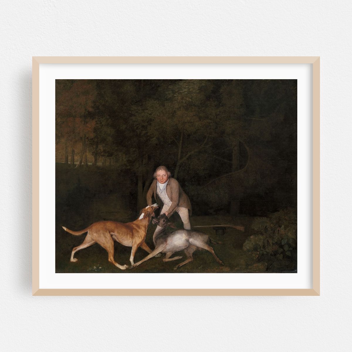 Freeman, the Earl of Clarendon’s gamekeeper, with a dying doe and hound (1800) – image 1 of 5