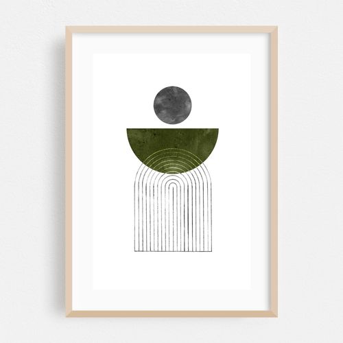 Olive green mid-century modern